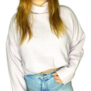 Aerie Pastel Purple Cowlneck Pullover Sweater XL